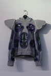 Windowsen printed shoulder sweater PS23T005 gray